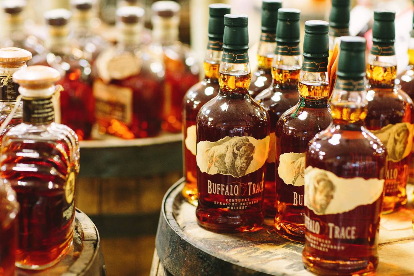 A bourbon display inside a real mPower customer store