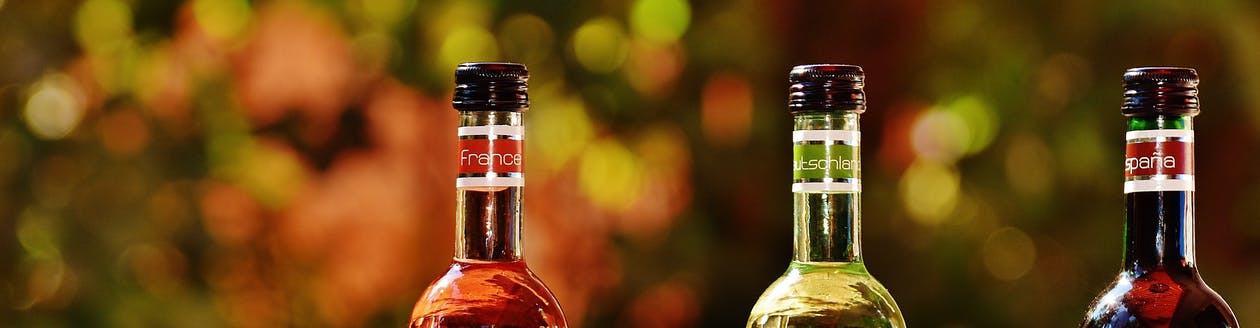 wine bottles